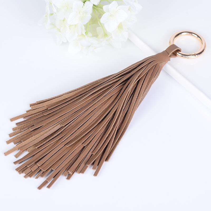 New Fashion Classic PU Leather Tassel Key Chain Metal Keyring Women Handbag Car Fashion Jewelry