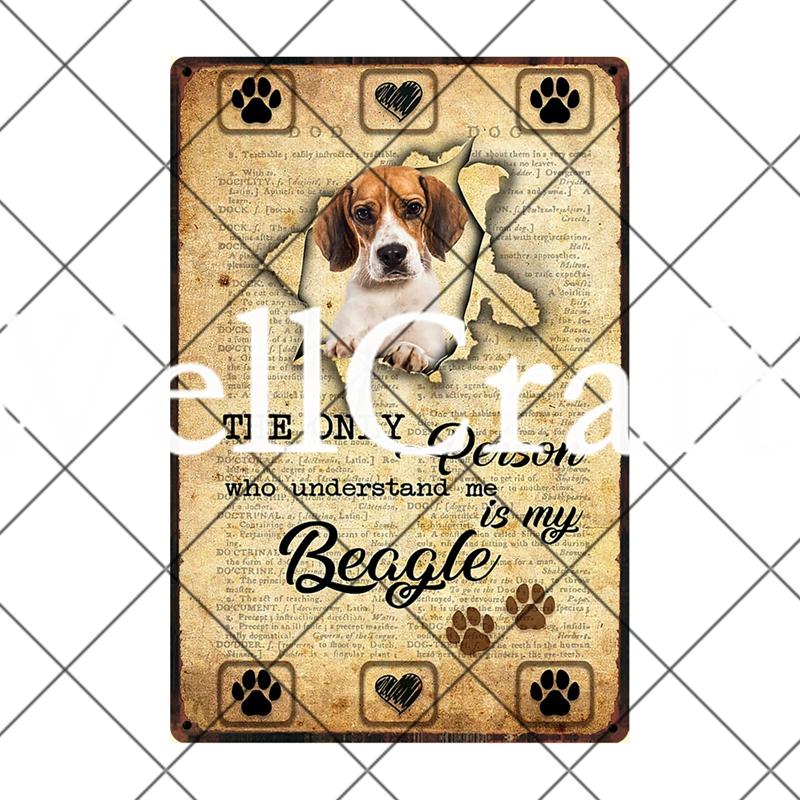 [ Wellcraft ]  Beagle Dog Are My Friend Beer Coffee Bath Shop Art Metal Tin Sign Wall  Poster Iron Painting Pub D-12 20*30 CM