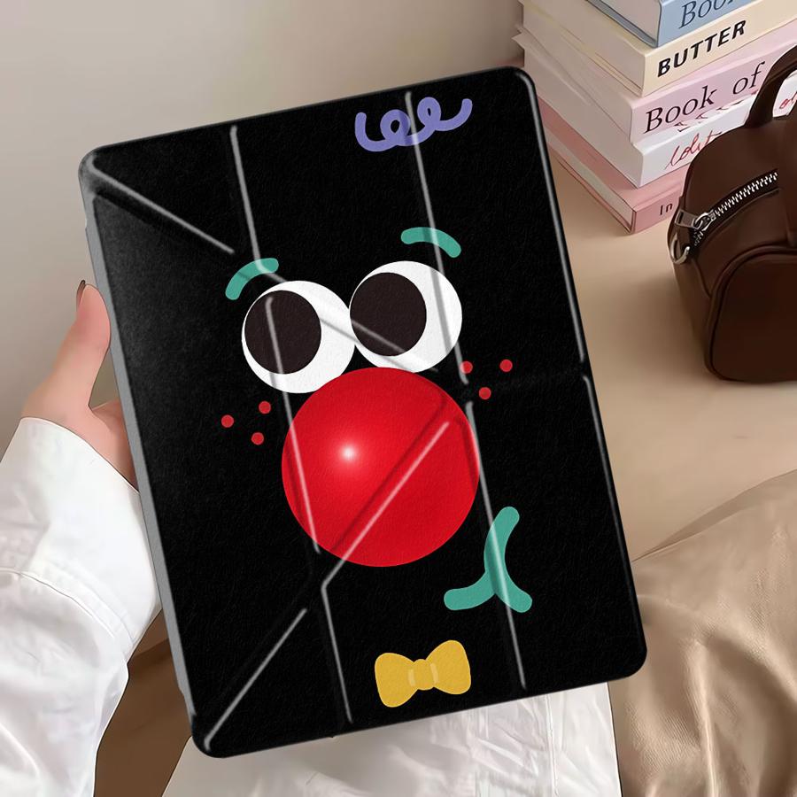 The Red-nosed Clown Holder Cover Tablet Case For iPad Air 4 5 M3 M2 1 2 M4 11inch Pro 11th 10th 9th 8th 7th 12.9inch Pro 2025
