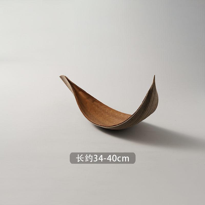 Creative Natural Cocoa Leaf Plate Restaurant Irregular Display Plate Dessert Plate Decorative Tray Creative Leaf Shape Tableware