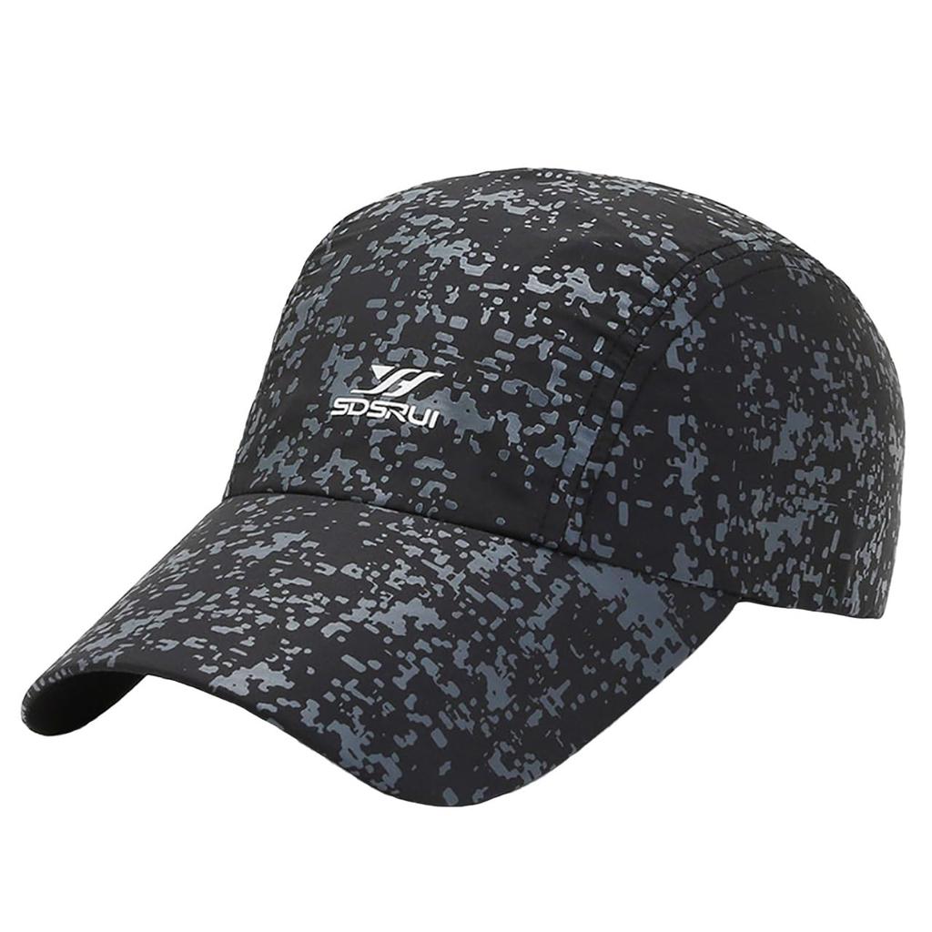 Baseball UV CZA406 [White Fang] Hat, Cap, Cap, Quick-Drying, Breathable, Protection, Outdoor, Leisure, Men's, Women's, (Black)