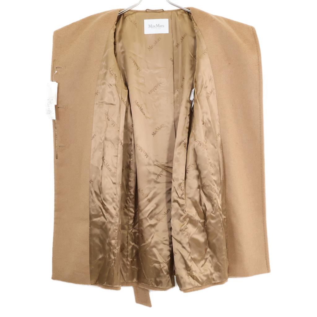 Max Mara [/Domestic Regular] 10160833000 100% Camel Belted Gown coat 36 BrownUsed