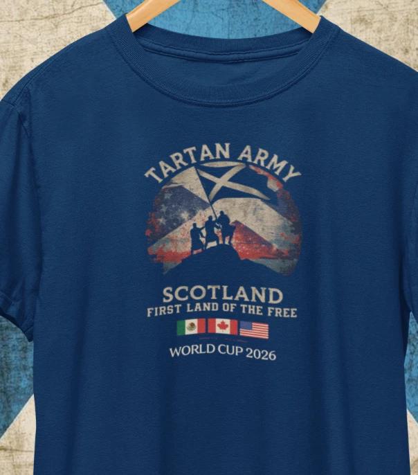 Scotland Freedom World Cup 26 T-Shirt / Tartan Army USA Mexico Canada Fun Tee S