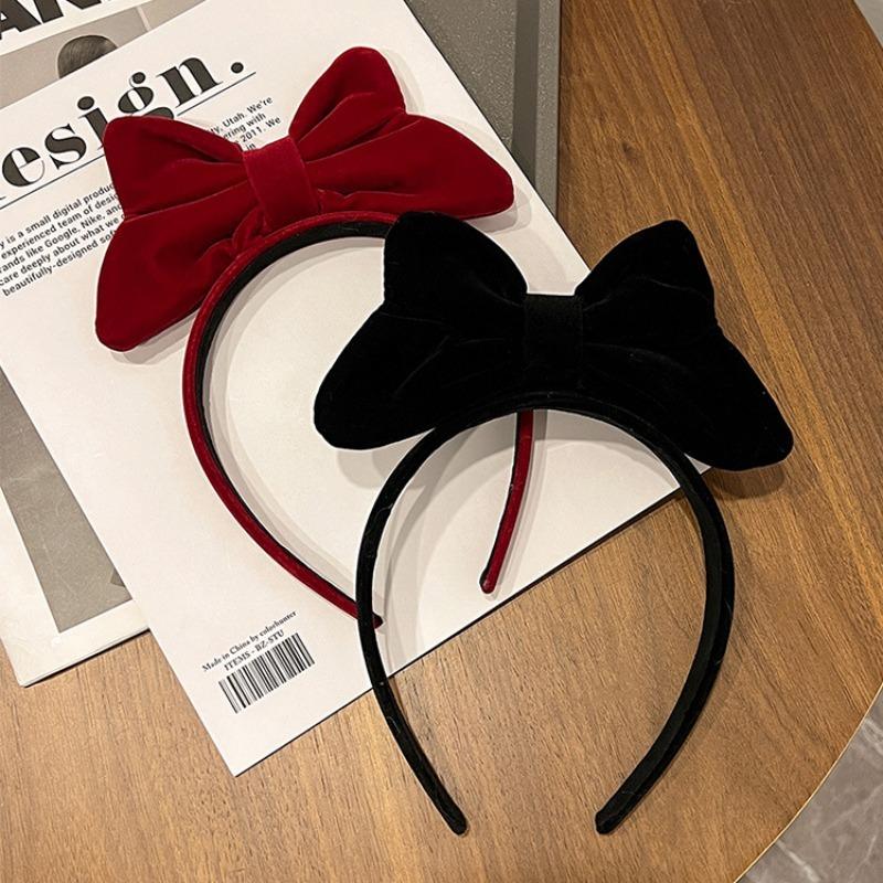 1pcs New Year's Big Red Three-dimensional Bow Headband Internet Famous Princess Cute Hair Clip Hair Pressure Headband