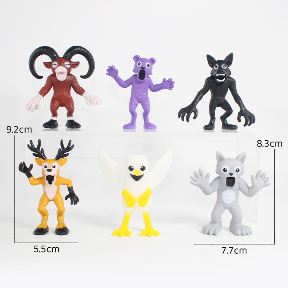 Auf Lager 99 Nächte im Wald Hirsch Wolf 9cm Figur Dekoration Sammlung Geburtstags-Halloween-Weihnachtsgeschenke Spielzeug für Kinder