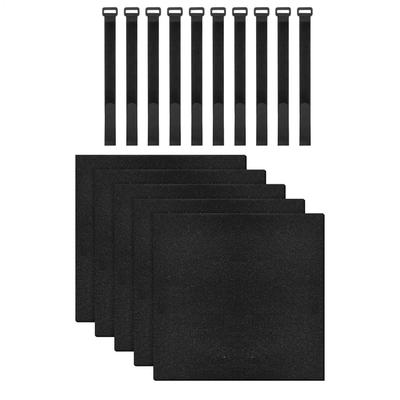 Bunk Bed Ladder Pads 5 Pieces Anti-Slip Mat Loft Bed Ladder Step Pads with 10 Adjustable Hoop Straps for Dorm College RV Kids