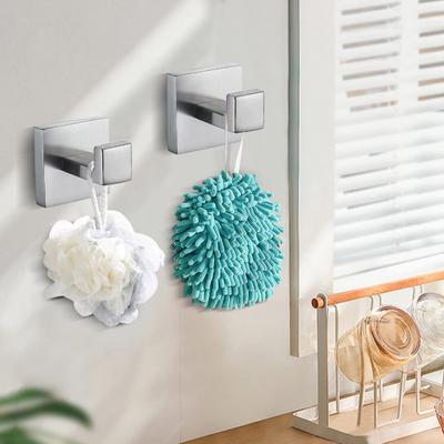 2/4Pcs Towel Hooks Rustproof Strong Load-bearing Simple Installation Heavy-Duty Wall Mounted Shower Hooks Robe Towel Hangers