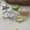 Fashion Summer Wide Geometric Resin White Beige Bangles Irregular Chunky Bracelets Bangle Jewelry Gift for Women Girls