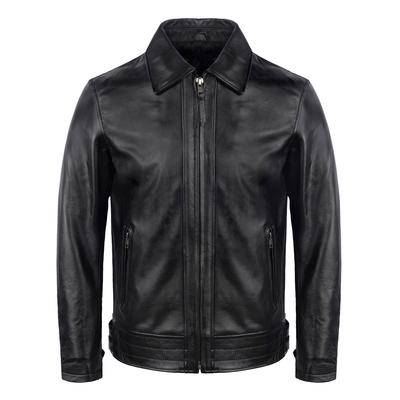 Black Genuine Cow Leather Jacket Men Slim Fit Short Coat Male Clothes Spring and Autumn
