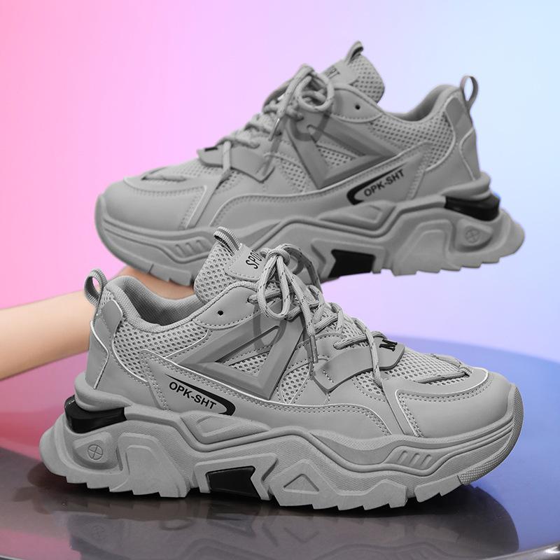 

Internet celebrity popular men s shoes summer youth mesh sneakers running boys trendy dad shoes heightening casual shoes 44