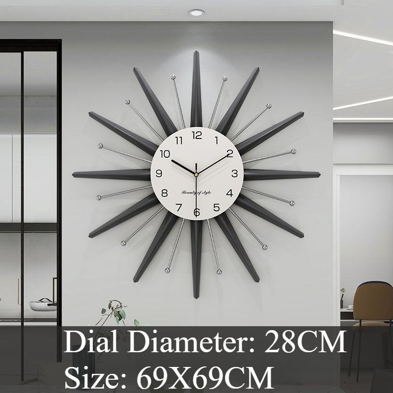 

Metal Hanging Clocks Bedroom Wall Clock Living Room Art Quartz Decoration Watch Household Silent Mechanical Watches Accessories