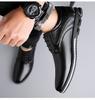New Men'S Casual Business Leather Shoes Men Fashion Lace-Up Derby Shoe Mens Light Comfortable Outdoor Driving Flats
