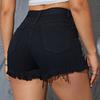 Women's Color Jeans Stretch Slim Fit Distressed Denim Shorts