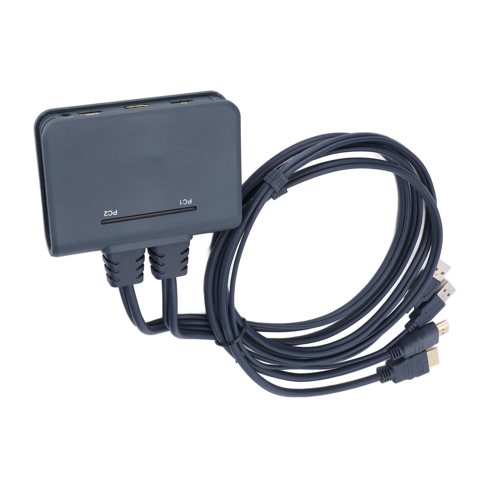 

USB KVM-переключатель 2 порта проводной HD мультимедийный интерфейс KVM-переключатель для домашних развлечений Office21UHB