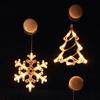LED Reindeer Santa Suction Cup Lights for Living Room, Shop Window, or Christmas Tree - Creative Colored Decorations
