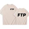 2025 Ftp Printed Tshirts Unisexs and Womens Harajuku Rap Styles Music Round Neck Short Sleeve Casual Loose Clothes