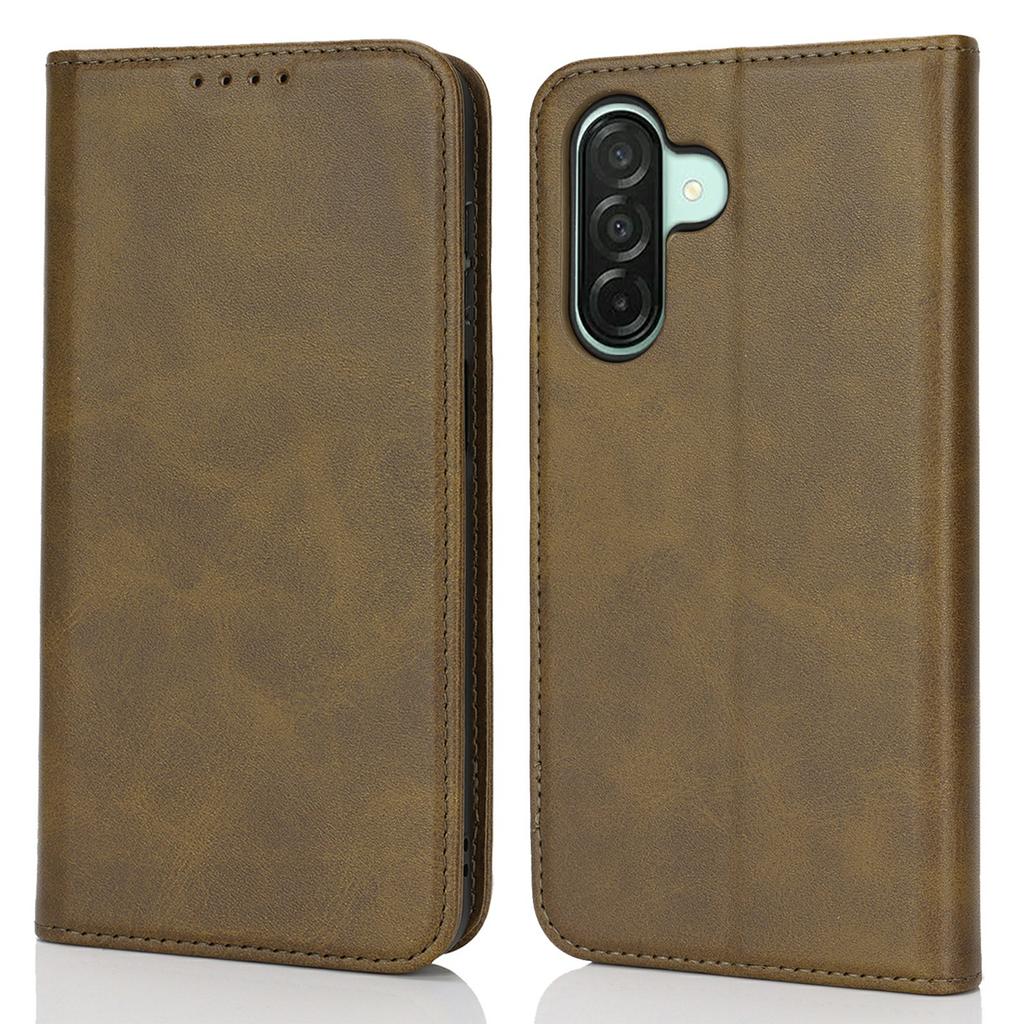 For Samsung Galaxy A26 5G Case PU Leather Calf Textured Magnetic Closing Smart Phone Cover
