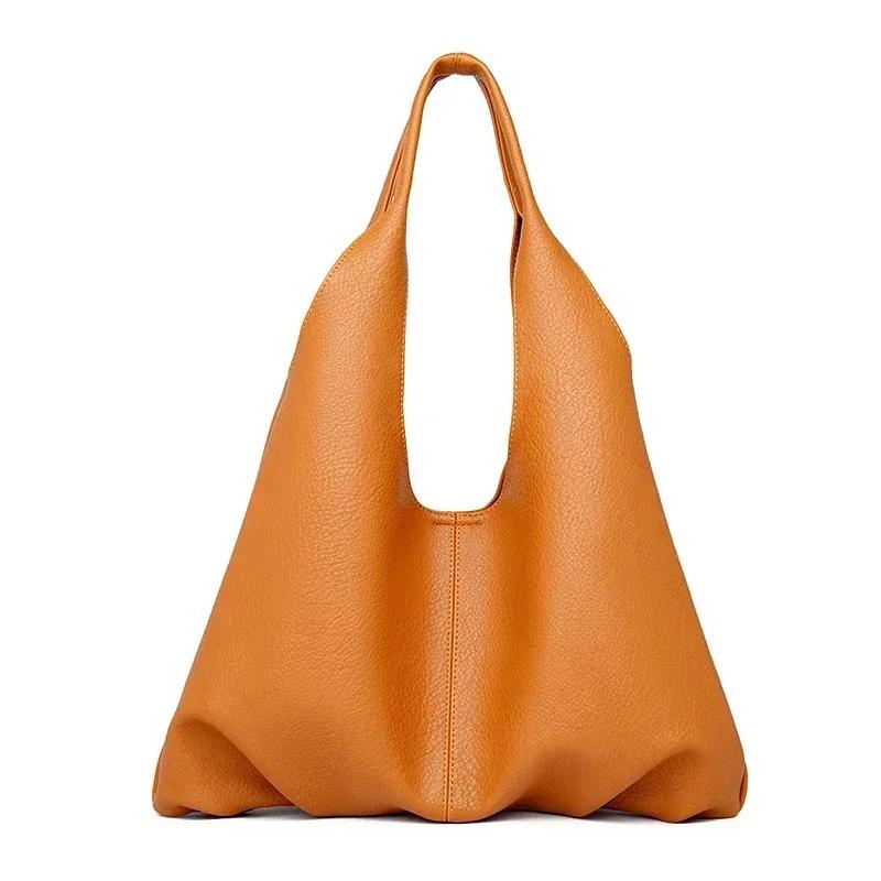 Women's PU winged bags joint large capacity versatile shoulder bags foldable solid bags fashion