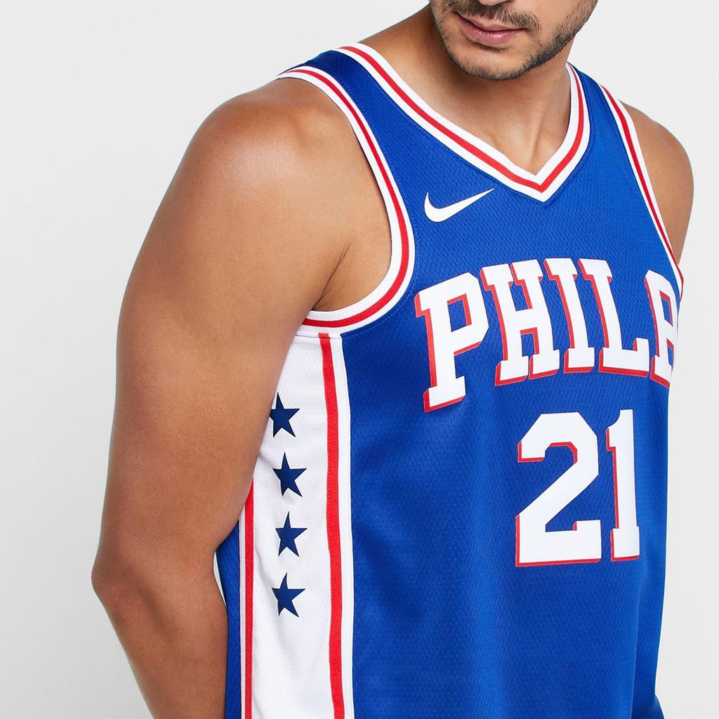Nike Joel Embiid Philadelphia 76ers Icon Edition Little Kids' Nike Nba Swingman Jersey CJ7678-498