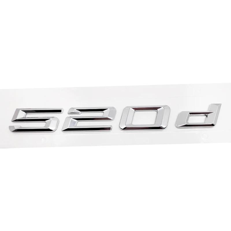 ABS Car Rear Trunk Letters Logo Badge Emblem Sticker For BMW 5 Series 520d 525d 528d 530d 535d 540d 550d E39 E60 E61 F10 F11 G30