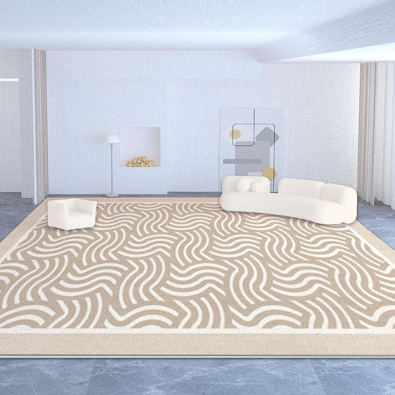 Striped Geometric Pattern Carpet for Living Room Large Area Rugs Modern Minimalism Light Luxury Mats Bedroom Floor Mat