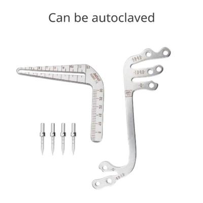 Boîte de jeu de guides pour implants dentaires Localisateur de plantation orale Guide de positionnement Règle de positionnement de perçage Balance dentaire Outils pour implants