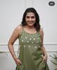 Indian Women Bollywood Top Tunic Kurti Pant Set Party Wear Cotton Sleeveless Dress