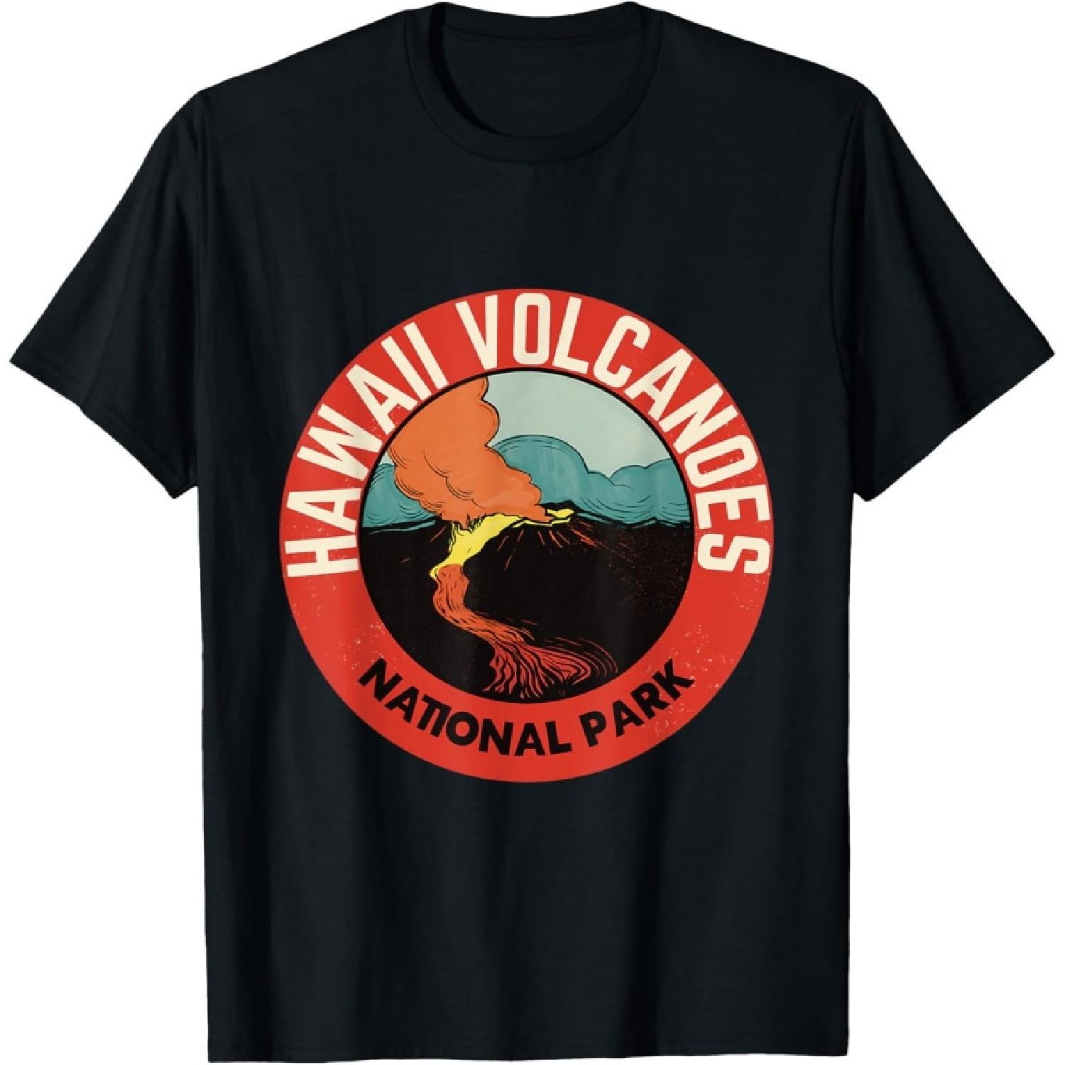 Retro Hawaii Volcanoes National Park T-Shirt S