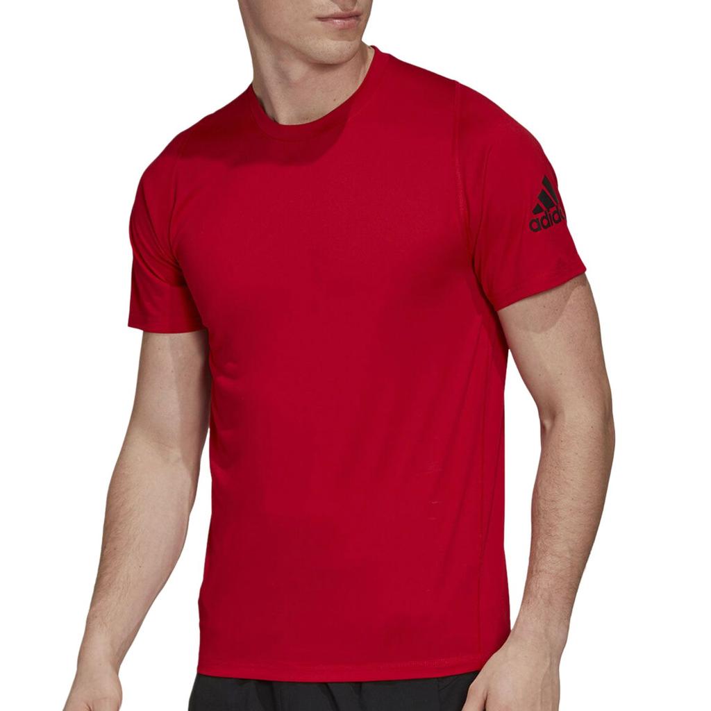 adidas T Shirts Men's Burgundy Crew Neck Moderate Straight Fit FL4620