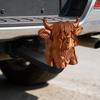 Funny Highland Cattle Car Rear Hitch Cover Cap for Trailer Coupling Trailer Hitch Ball Cover Prevent Receiver Tube From Rusting