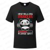 Funny Panda Gym Print T-Shirt Summer Tees for Men Women O-neck Casual Short Sleeve Weightlifting Installing Muscles Fashion Tops