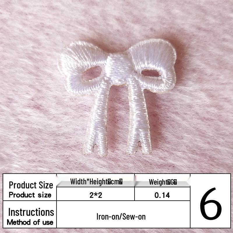 Small Cute Bow Embroidery Iron-On Cloth Patch for DIY Clothing & Accessories