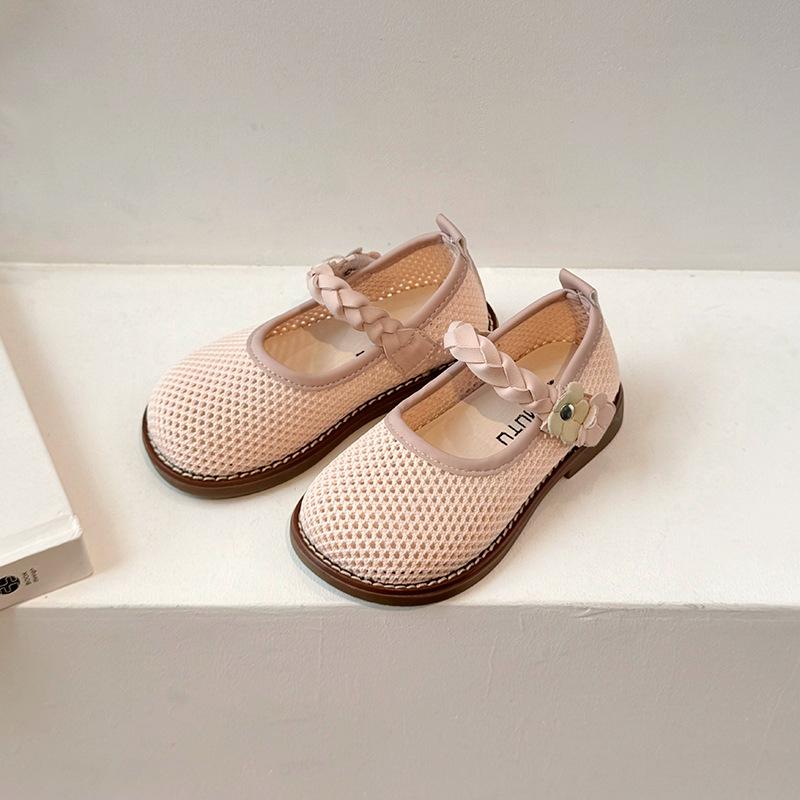 Children's Sandals Summer New Girl Sandals Soft Sole Anti Slip Girls' Mesh Shoe Fashion Hollow Flat Shoes Girls' Single Shoes