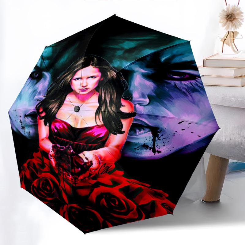 Moonlit Secrets Shadows Folding umbrella Suitable for all seasons Umbrella travel Three folds Umbrella