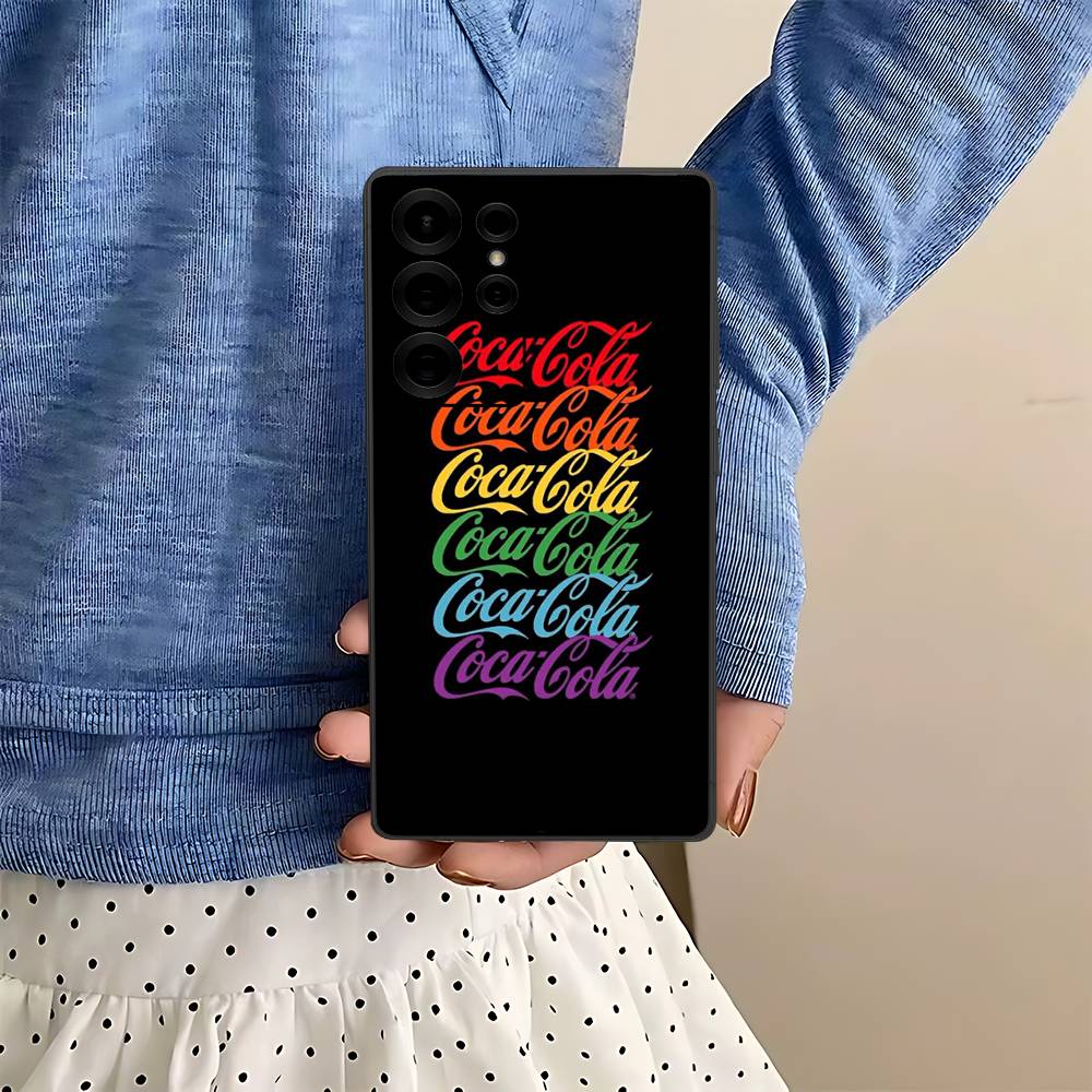 Logo C-Coca C-Cola Fashion Phone Case For Samsung S 24 Fe 25 Ultra Plus 20 Lite 21 30 22 23 24 22 Ultra 5G Fundas