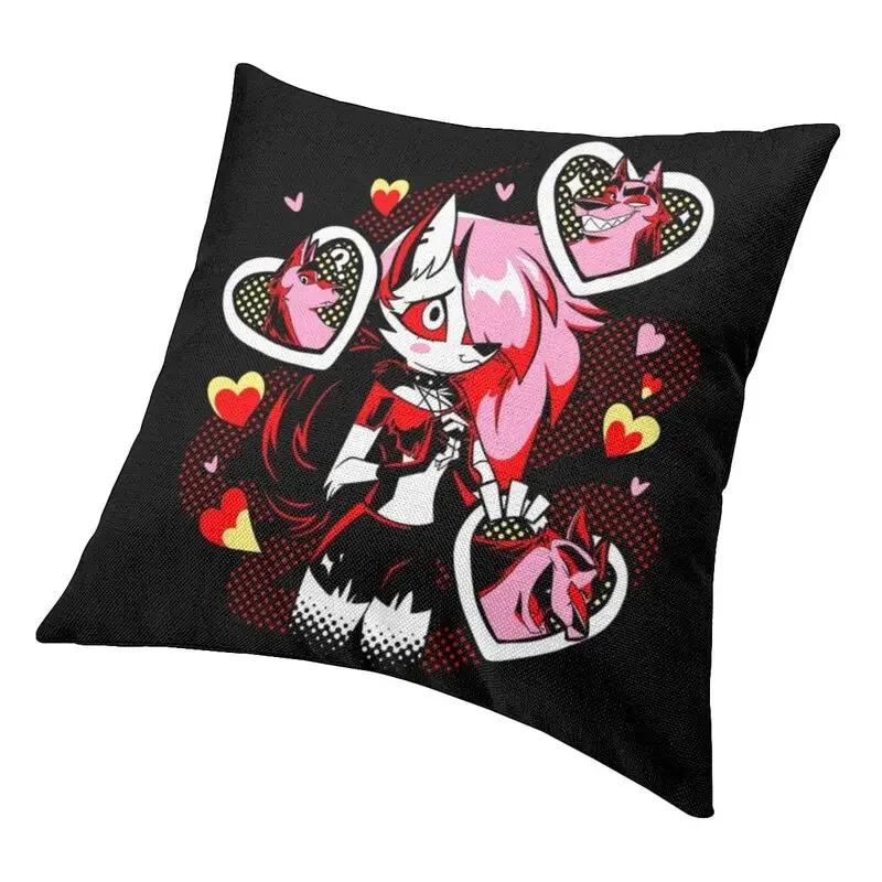 Anime Animated Movies Helluva Loona Cushion Cover Double-sided Print Throw Pillow Case for Sofa Pillowcase Home Decorative