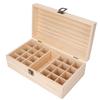 Essential Oil Box 24 Grids Multifunctional Wooden Essential Oil Holder for Essential Oil Cosmetics Nail Polish Gift