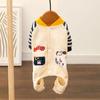 Korean Style Striped Puppy Pajamas Soft Four Legged Dog Clothes  For Dogs Puppy