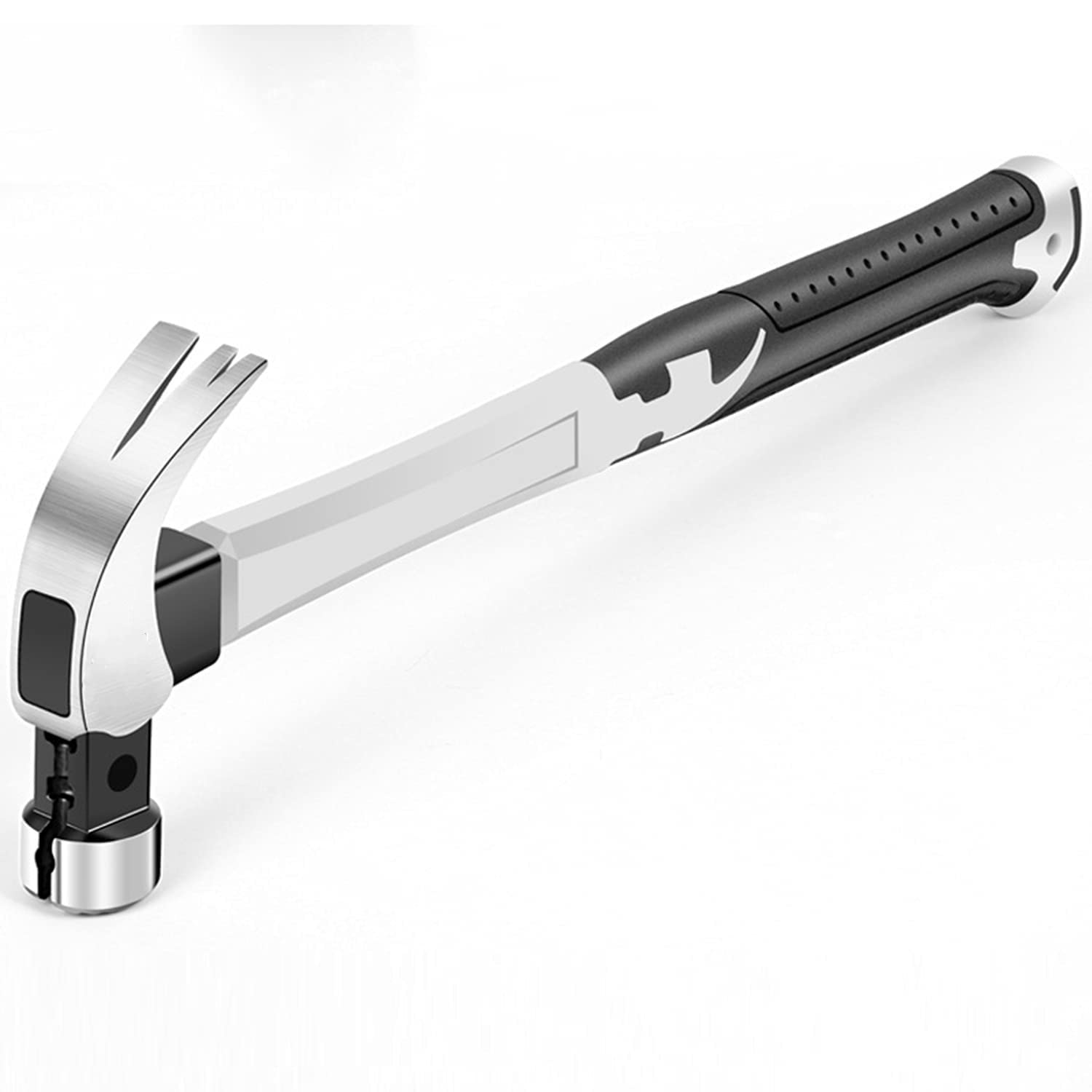 Claw Hammer, Hammer Head, Nail Hammer, Nail Puller, Nail Hammer, Recoil-Reducing Hammer, Stylish DIY Tool, Hammer (Round, 36cm)
