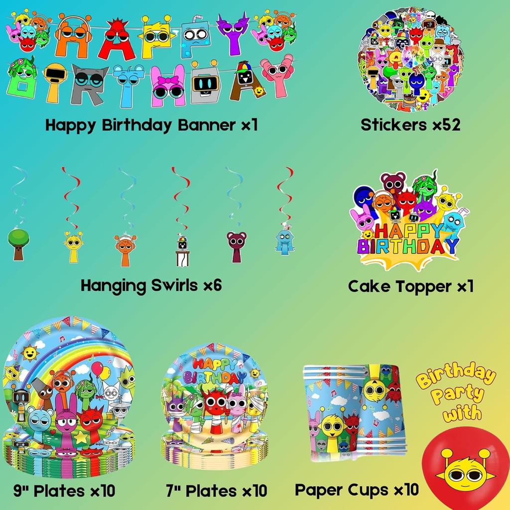 Tag Theme Birthday Party Decoration Game Flag Cake Insert Spiral Arrangement