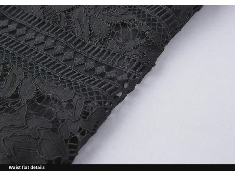 V-Neck Eyelash Lace A-Line Dress, European Style, Summer Fashion, Plus Size, Mid-Length Skirt, Fits Up to 200 Pounds