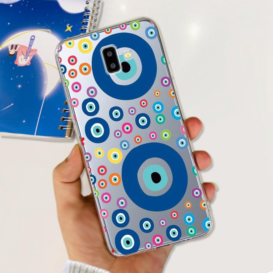 Silicone Phone Case For Samsung Galaxy J4 J6 Plus J8 2018 Oil Flower Fashion Soft Back Cover On Samsung J6 2018 J6+ J610F Case