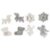 Silicone Christmas Decorations Mold Set Handmade Christmas Decoration Silicone Molds for Crafting Hanging Ornament Charm