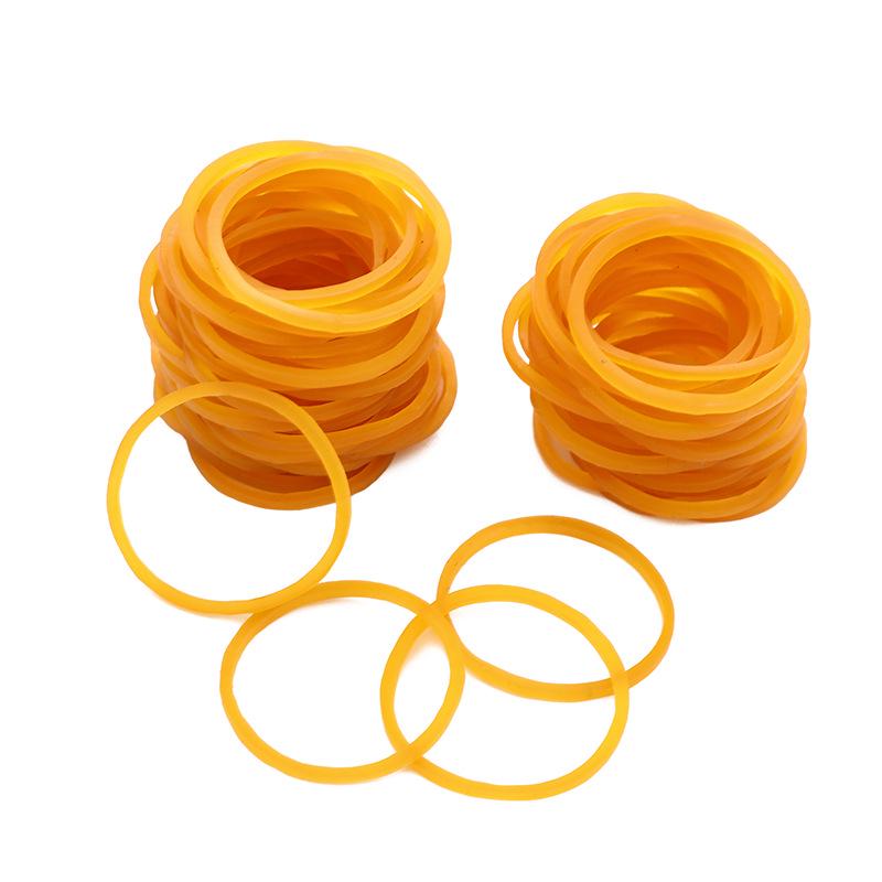 Strong Stretch Yellow Cowhide Rubber Bands - Durable, Disposable, Natural