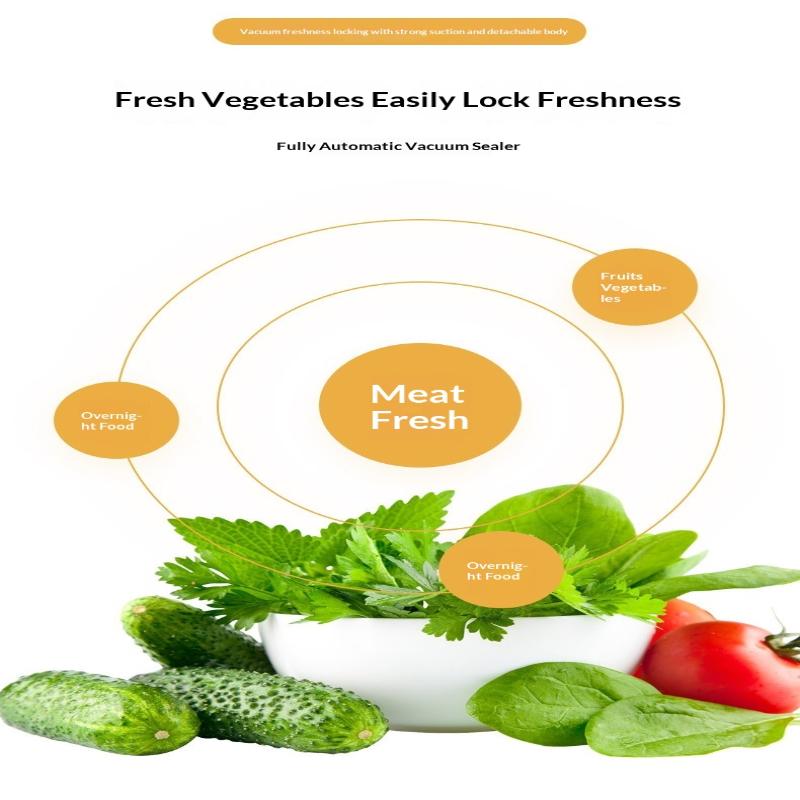 Vacuum Sealing Machine, Household Fully Automatic Food Vacuum Machine, Fresh-Keeping Plastic Sealing Vacuum Machine