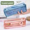 Double-Layer Pen Bag Mesh Stationery Bag High Quality Pencil Case  Gift
