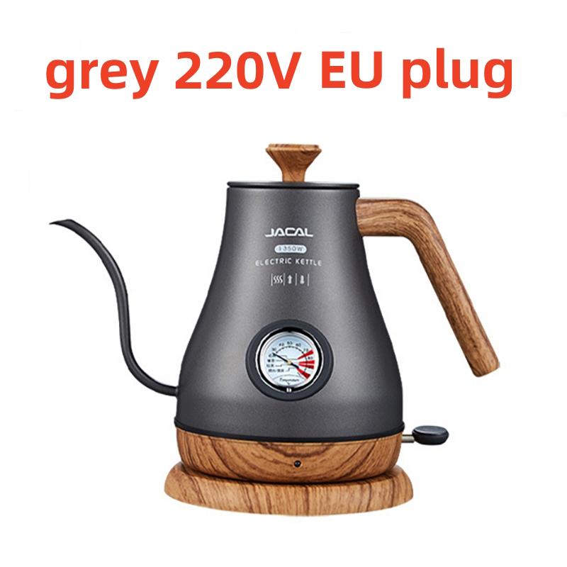 110V/220V Retro ceainic electric 1.0L Gooseneck ceainic gura subțire manuală cafetieră ibric încălzire rapidă ceainic cu termometru