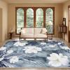 Modern Plant Pattern Large Living Room Rug Non-slip Flower Design Sofa Table Mat Soft Bedroom Decoration Aesthetic Rug Washable
