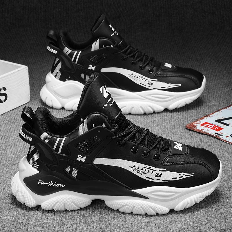 Men's High-Top Leather Sports Shoes for Autumn/Winter - New Fashion Casual Design