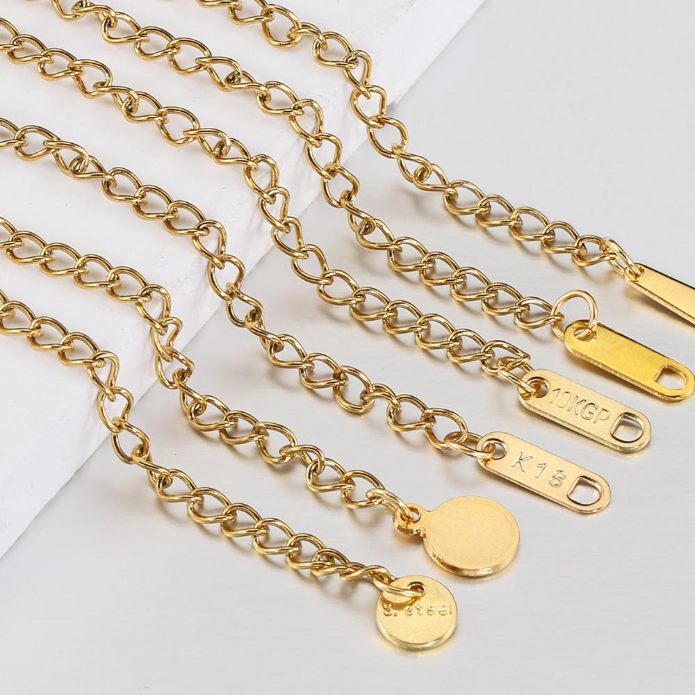 20pcs 10pcs 6cm Stainless Steel Extension Chain Extended Connector Tail Chain for Bracelet Necklace DIY Jewelry Making Findings